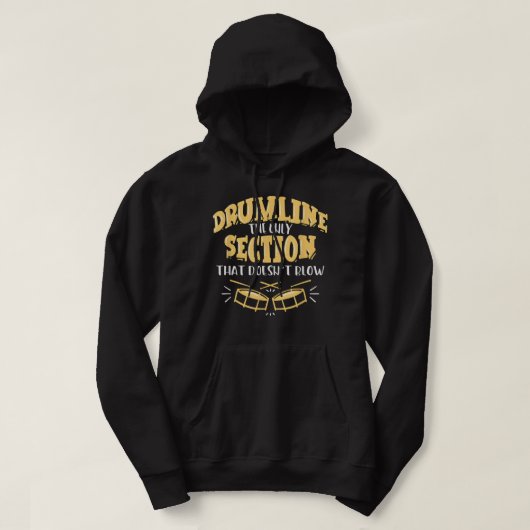 Funny Marching Band Drum Drummline Percussion Hoodie (Design voorkant)
