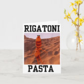 Funny Marcus The Worm Rigatoni Pasta Robert Meme T Kaart (Gele Bloem)