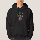 Funny Mardi Gras Bernese Mountain Dog Mardi Gras B Hoodie (Voorkant)