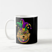 Funny Mardi Gras Dog Apparel Koffiemok (Links)