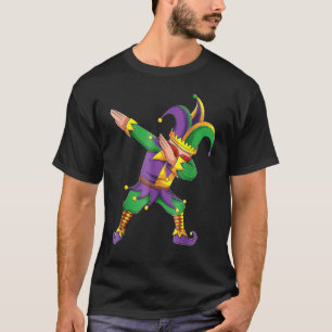 Funny Mardi Gras Outfit Dabbing Jester New Orleans T-shirt