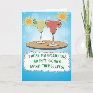 Funny Margaritas Birthday Kaart