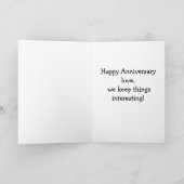 Funny Mariage Anniversaire Humour Carte de voeux (Intérieur)