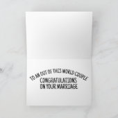 FUNNY MARIAGE FÉLICITATIONS Aliens Carte de voeux (Intérieur)