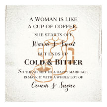 Funny Marriage als Coffee Retro Grunge Typografie