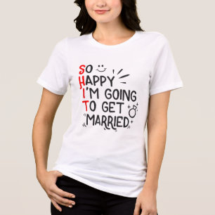 Funny Marriage Gift Hilarious Groom Bride Wedding Tri-Blend Shirt