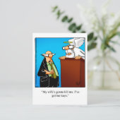 Funny Marriage Humor Briefkaart (Staand voorkant)