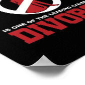 Funny Marriage Sarcasm Sarcastic Divorce Statement Poster (Hoek)