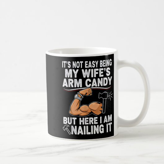 Funny Married Dad Husband Arm Candy Quote Humor  Koffiemok (Rechts)