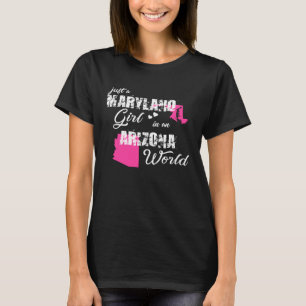 Funny Maryland Shirten Gewoon een Maryland meisje T-shirt