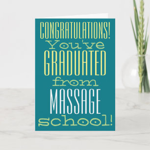 Funny Massage School Afstuderen gefeliciteerd Kaart