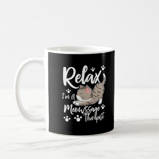 Funny Massage Therapist Cat Gift Koffiemok (Links)