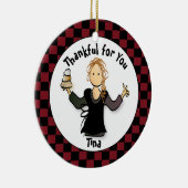 Funny Massage Therapist Gift - Dank je Masseuse Keramisch Ornament (Rechts)