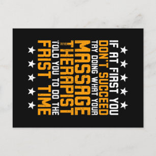 Funny Massage Therapist Masseur Briefkaart