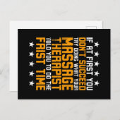Funny Massage Therapist Masseur Briefkaart (Voorkant / Achterkant)