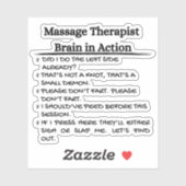 Funny Massage Therapist Sticker (Vel)