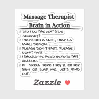 Funny Massage Therapist Sticker