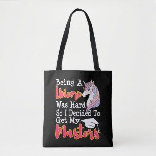Funny Masters Degree Afstuderen MSW MBA Gift Draagtas