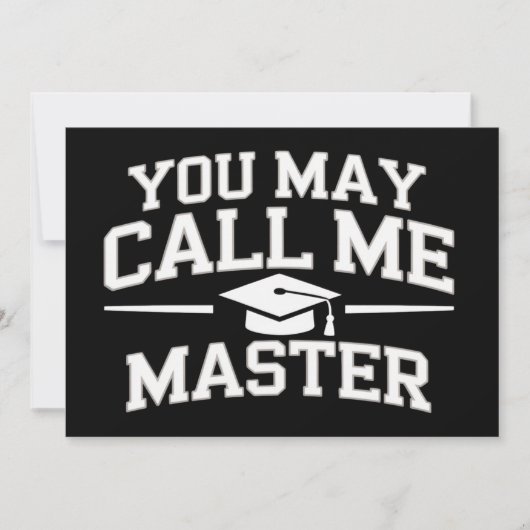Funny Masters Degree MBA Education Graduation Kaart (Voorkant)