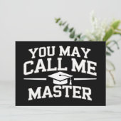 Funny Masters Degree MBA Education Graduation Kaart (Staand voorkant)