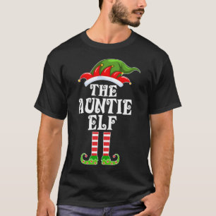 Funny Matching Family The Auntie Elf Kerstmis Cos T-shirt