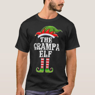 Funny Matching Family The Grampa Elf met Kerstmis T-shirt