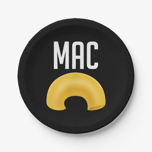 Funny Matching Macaroni en Cheese Halloween Papieren Bordje (Voorkant)