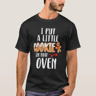 Funny matching paar kerstzwangerschap Announce T-shirt