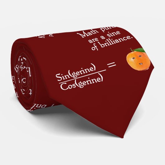 Funny Math Collection Cravate - Rouge sur toute im (Roulé)