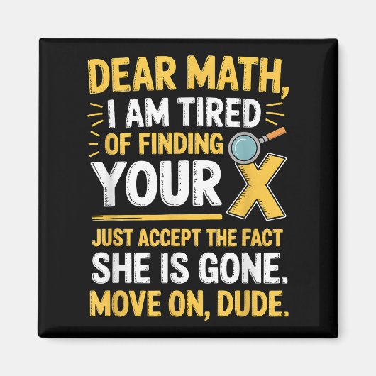 Funny Math Design For Boys Girls Math Teachers Men Magneet (Voorkant)