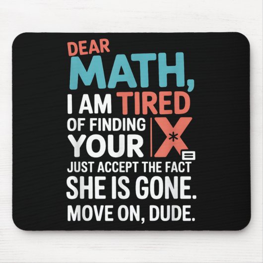 Funny Math Design For Boys Girls Math Teachers Men Muismat (Voorkant)