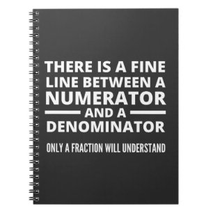 Funny Math FINE LINE NUMERATOR DENOMINATOR Notitieboek
