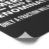 Funny Math FINE LINE NUMERATOR DENOMINATOR Poster (Hoek)