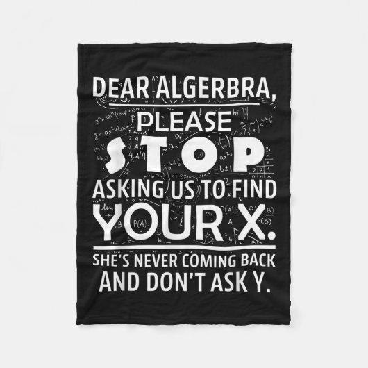 Funny Math For Math Lovers Nerd Nerdy Hilarious De Fleece Deken (Voorkant)