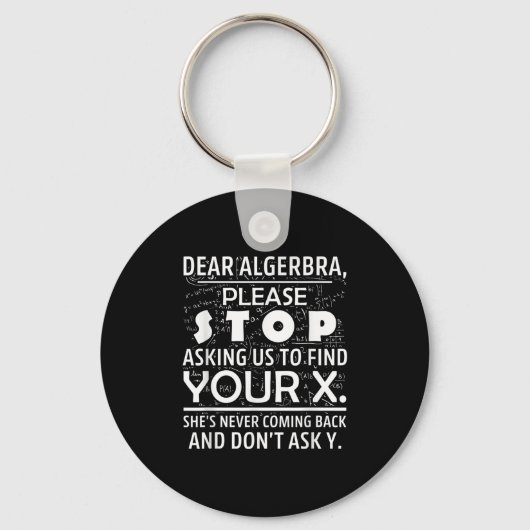 Funny Math For Math Lovers Nerd Nerdy Hilarious De Sleutelhanger (Voorkant)