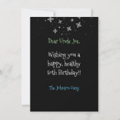 Funny Math Problem Middle Age Birthday Card (Achterkant)
