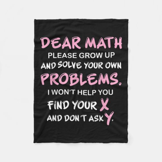 Funny Math Quote  Fleece Deken (Voorkant)