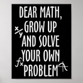 Funny Math Quote For Girls Boys Teens Men Women De Poster (Voorkant)