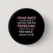 Funny Math Quote  Ronde Button 5,7 Cm (Voorkant)