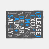 Funny Math Rules Pemdas Pun Teachers Math Day  Fleece Deken (Voorkant (Horizontaal))