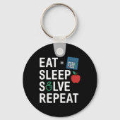 Funny Math Teacher Algebra Cl Back To School  Sleutelhanger (Voorkant)