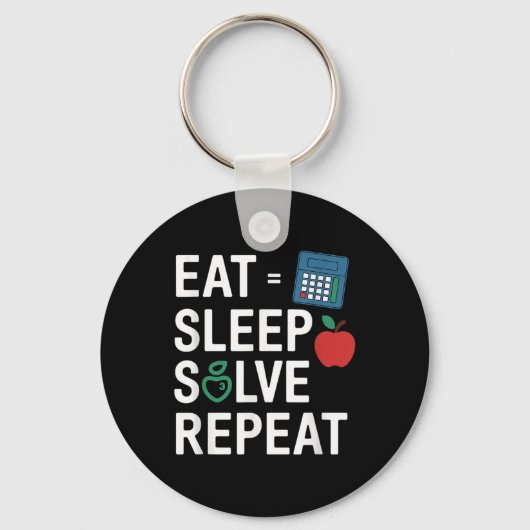 Funny Math Teacher Algebra Cl Back To School  Sleutelhanger (Voorkant)
