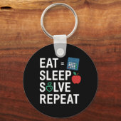 Funny Math Teacher Algebra Cl Back To School  Sleutelhanger (Voorkant)