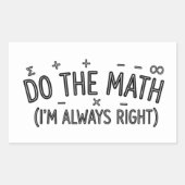 funny Math Teacher Humor Meme Pun Rechthoekige Sticker (Voorkant)