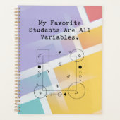 Funny Math Teacher Humor | Variable Students Planner (Voorkant)
