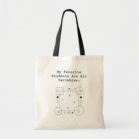 Funny Math Teacher Humor | Variable Students Tote Bag (Voorkant)