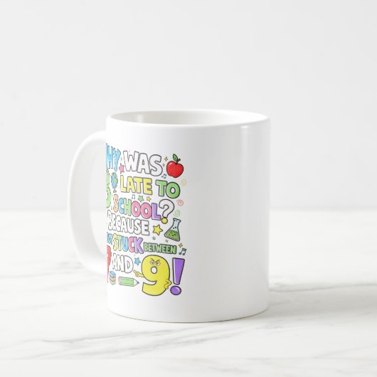 Funny Maths Numbers Joke Mug for School (Devant gauche)
