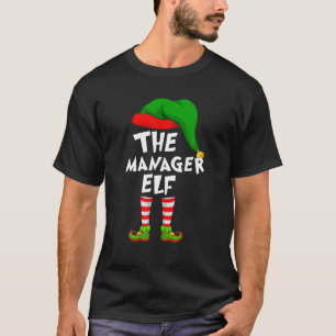 Funny Matking Family Kerstmis, manager Elf T-shirt