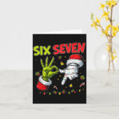 Funny Mean Guy Christmas Viral 6 7 Six Seven Meme Kaart (Gele Bloem)