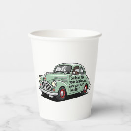 Funny mechanic car couldn't fix brakes horn louder papieren bekers